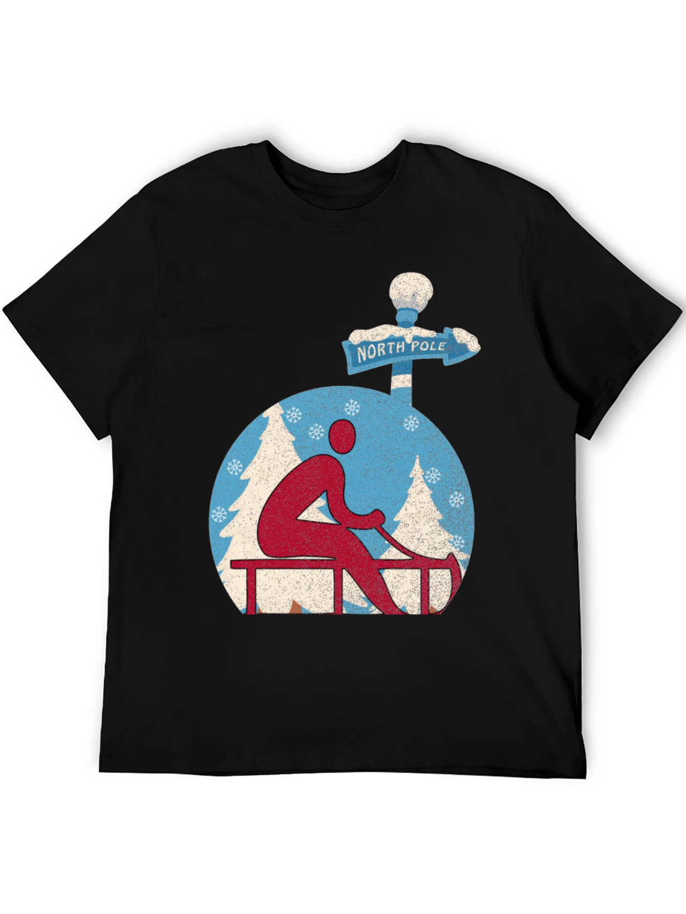 North Pole Sledding Tee - Winter Holiday Shirt
