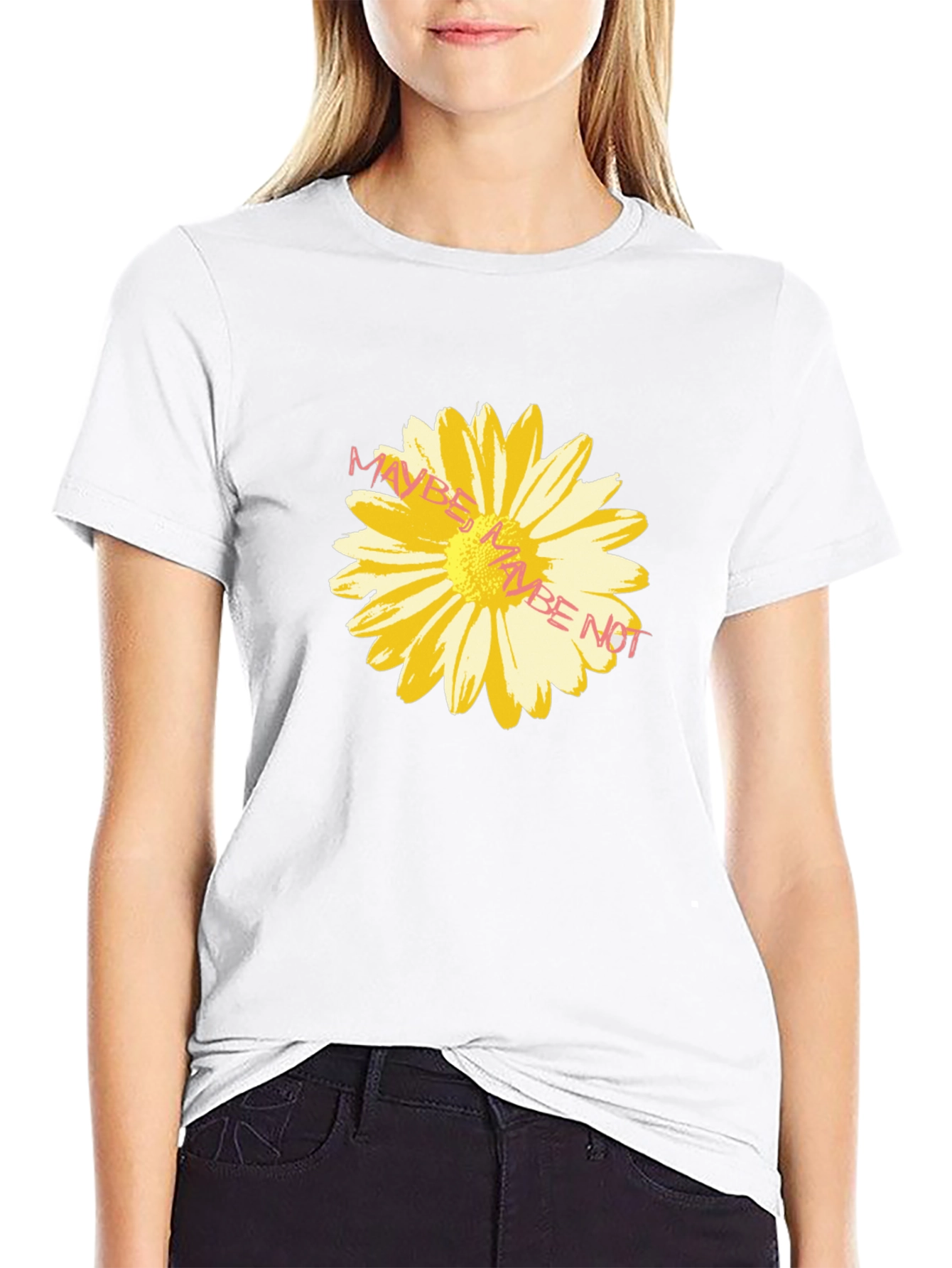 Maybe Daisy Black T-Shirt