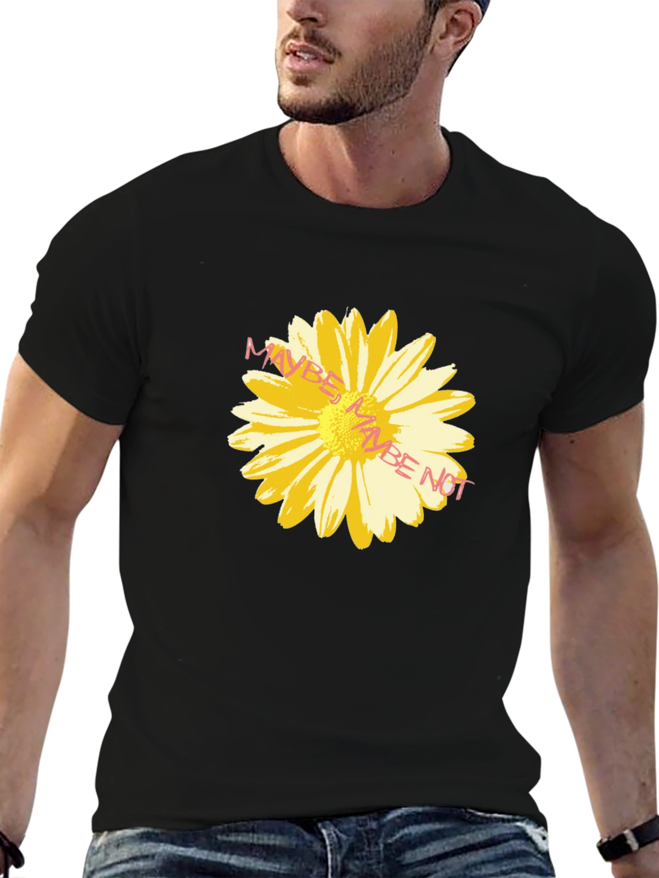 Maybe Daisy Black T-Shirt