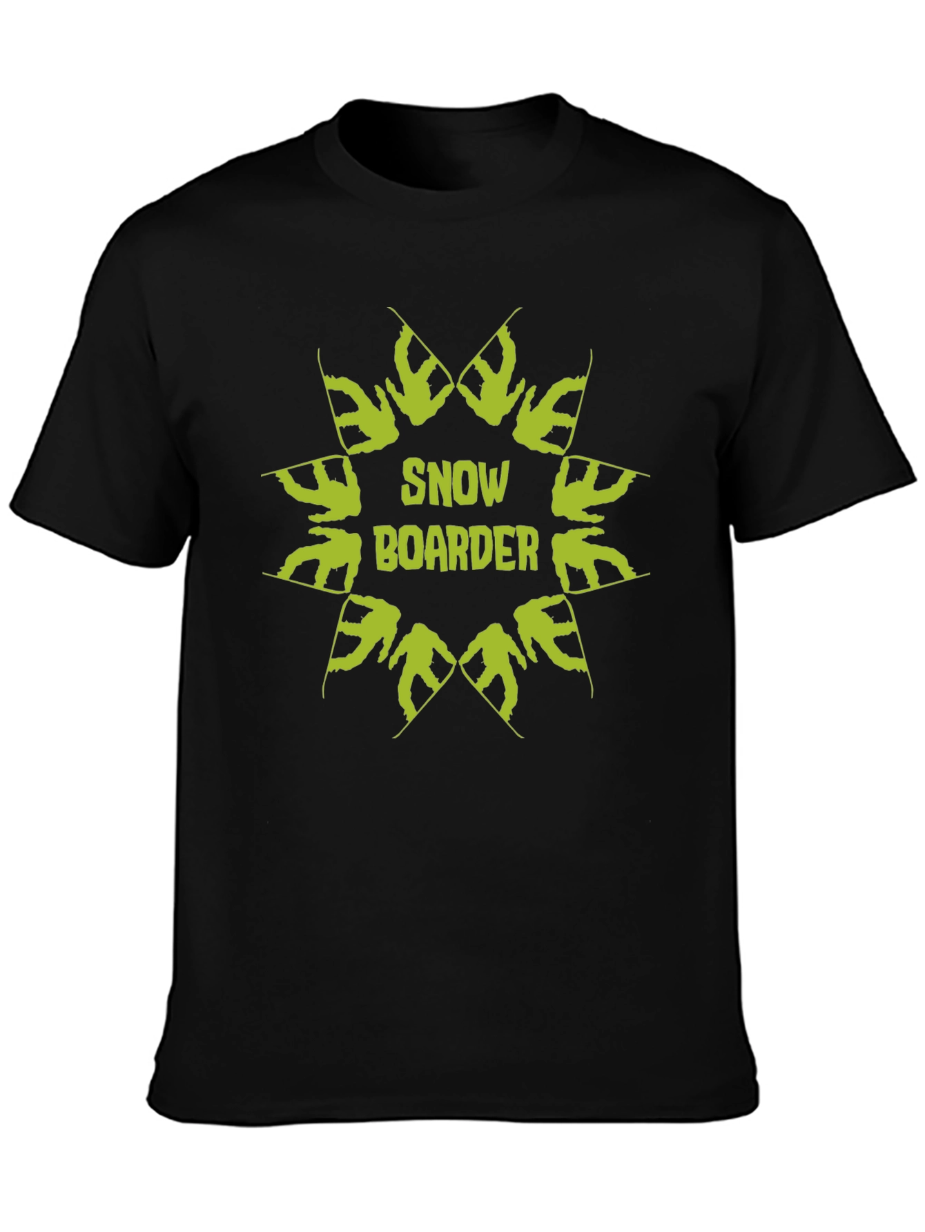 Snow Boarder Graphic Tee - Stylish Black T-Shirt