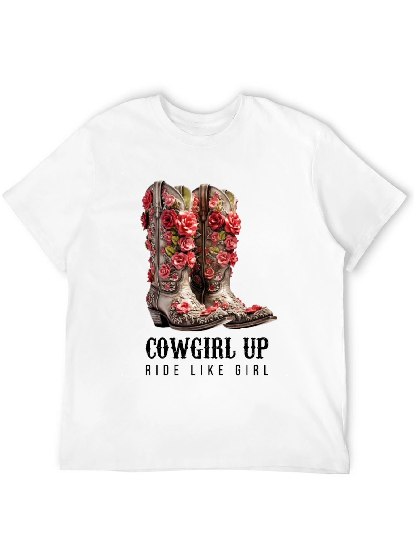 Cowgirl Up Boots Graphic T-Shirt