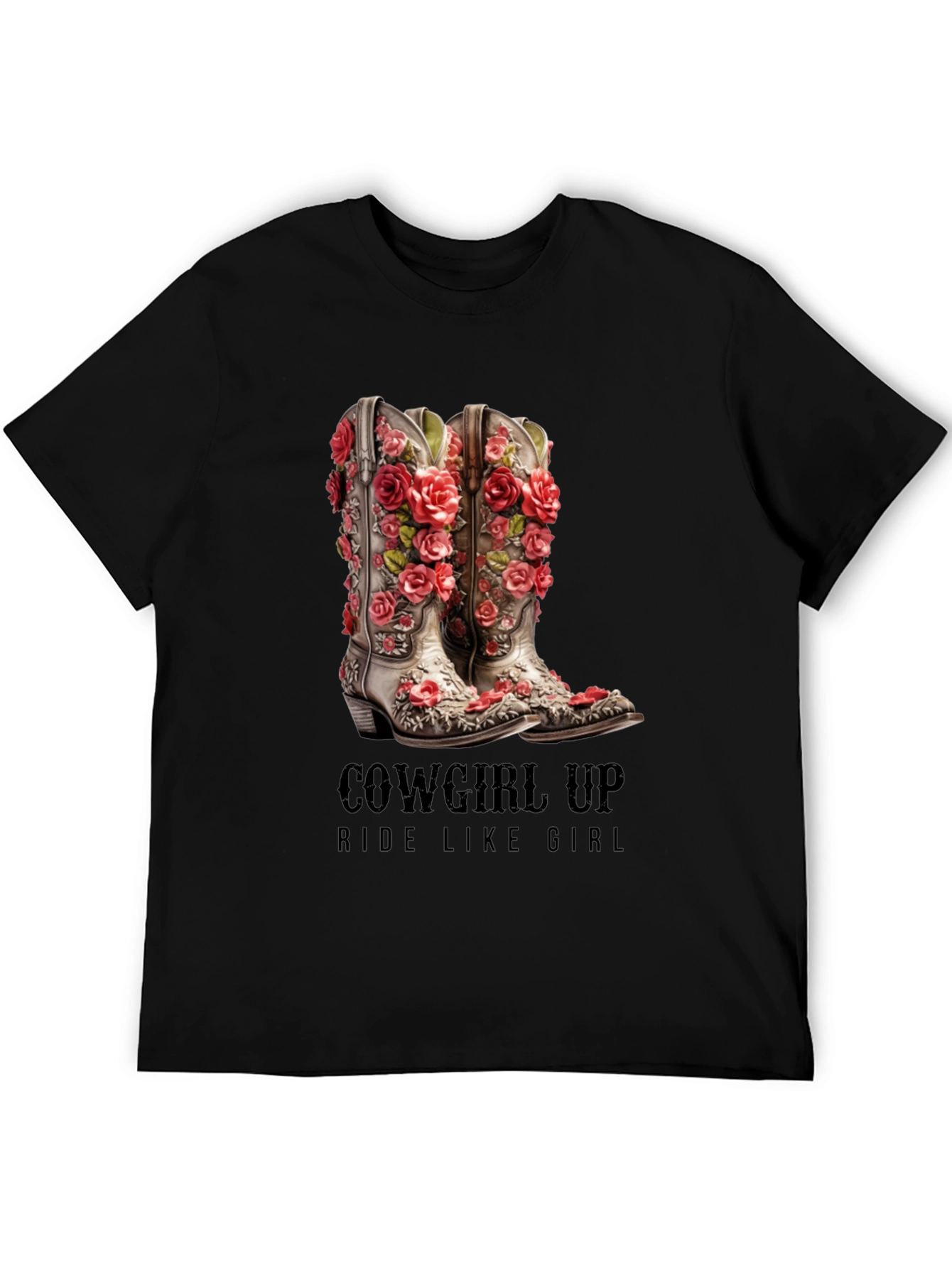 Cowgirl Up Boots Graphic T-Shirt