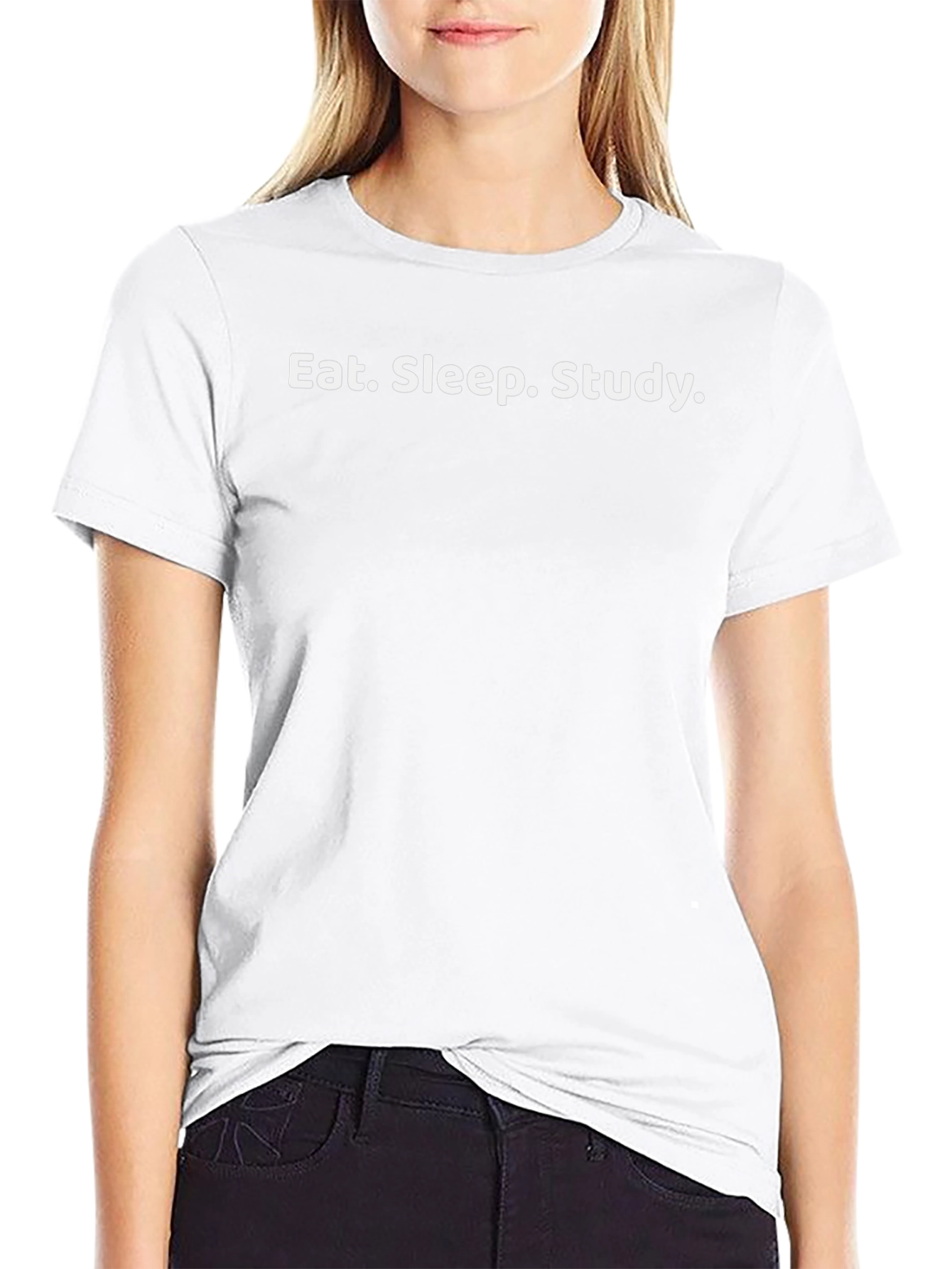 Eat. Sleep. Study. Black Graphic Tee