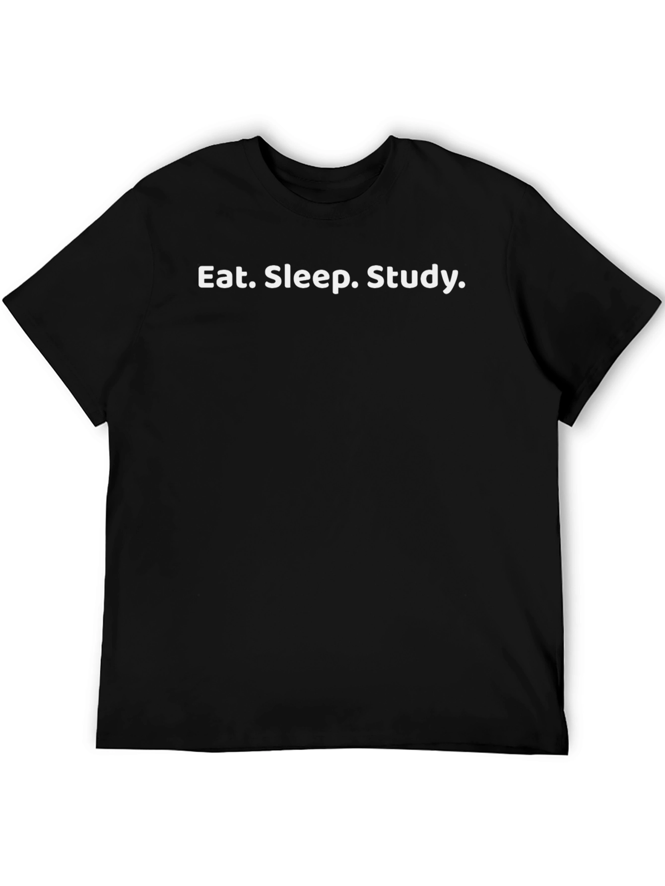 Eat. Sleep. Study. Black Graphic Tee
