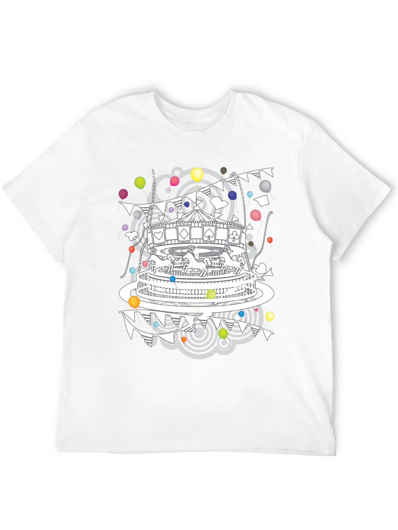 Carousel Graphic Print Crew Neck T-Shirt