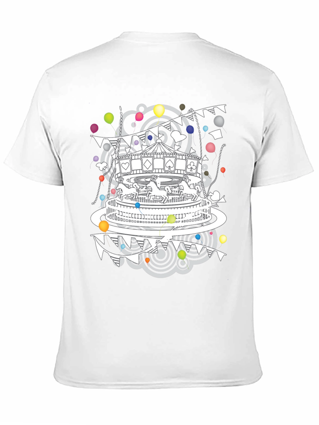 Carousel Graphic Print Crew Neck T-Shirt