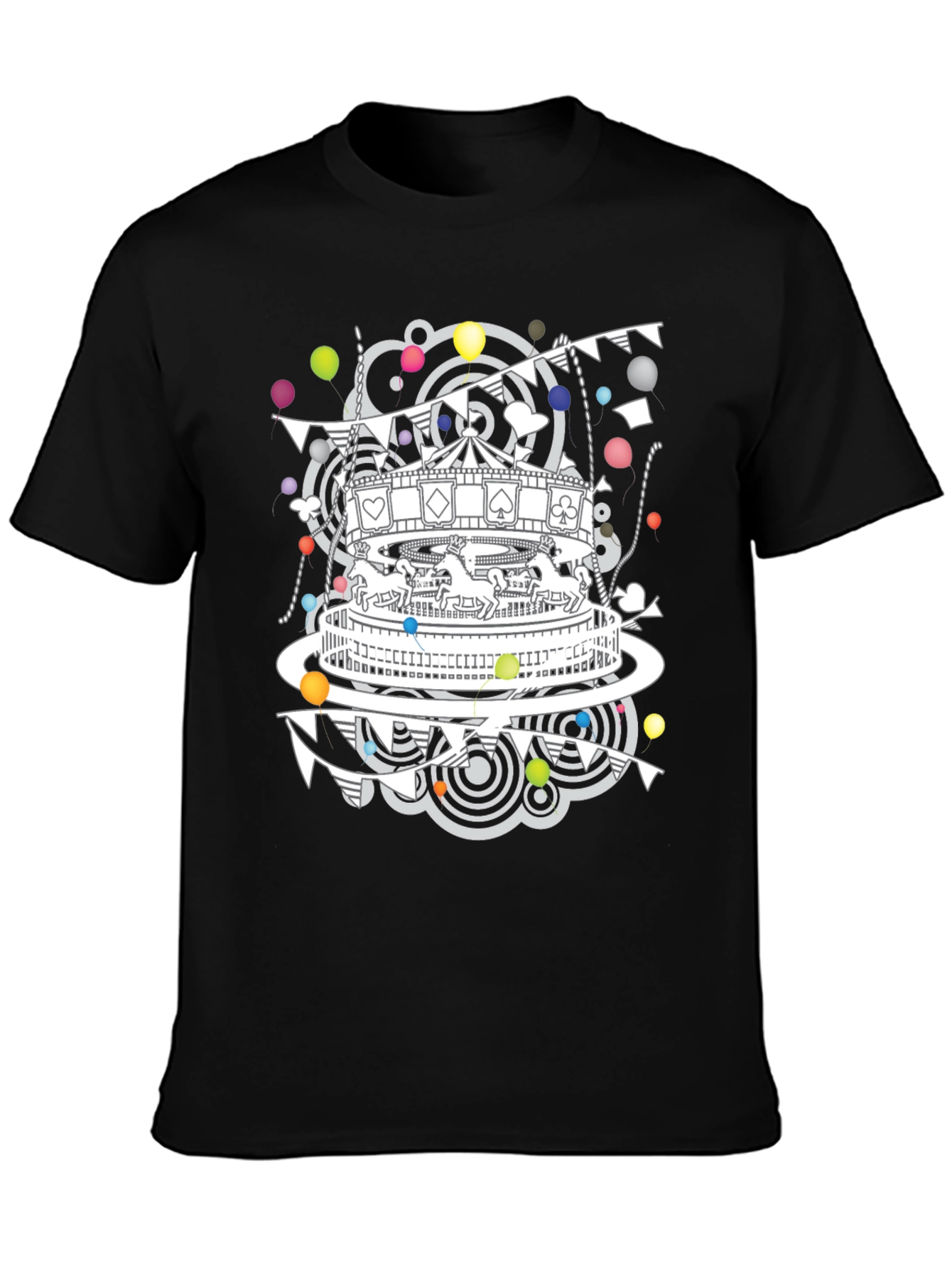 Carousel Graphic Print Crew Neck T-Shirt