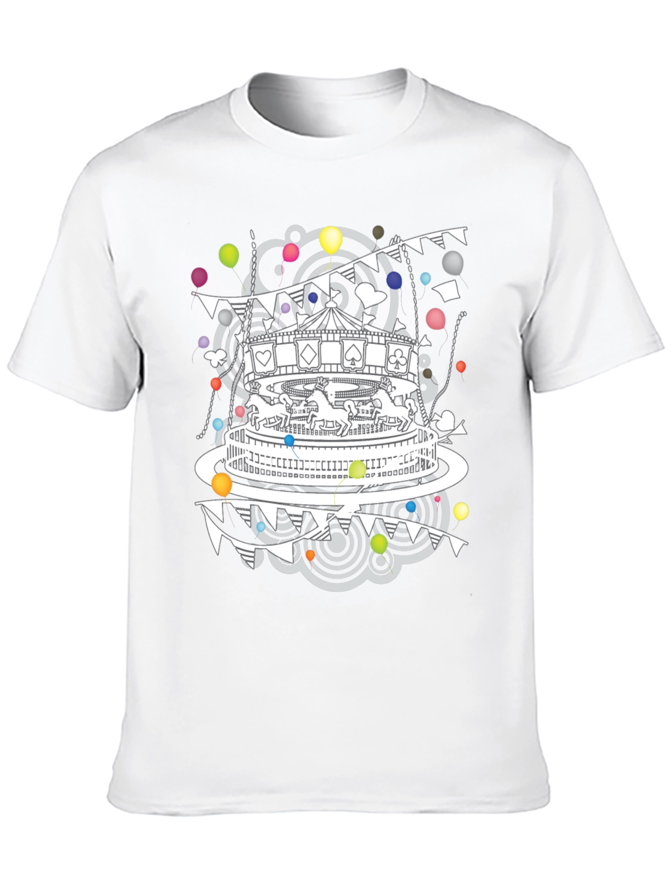 Carousel Graphic Print Crew Neck T-Shirt