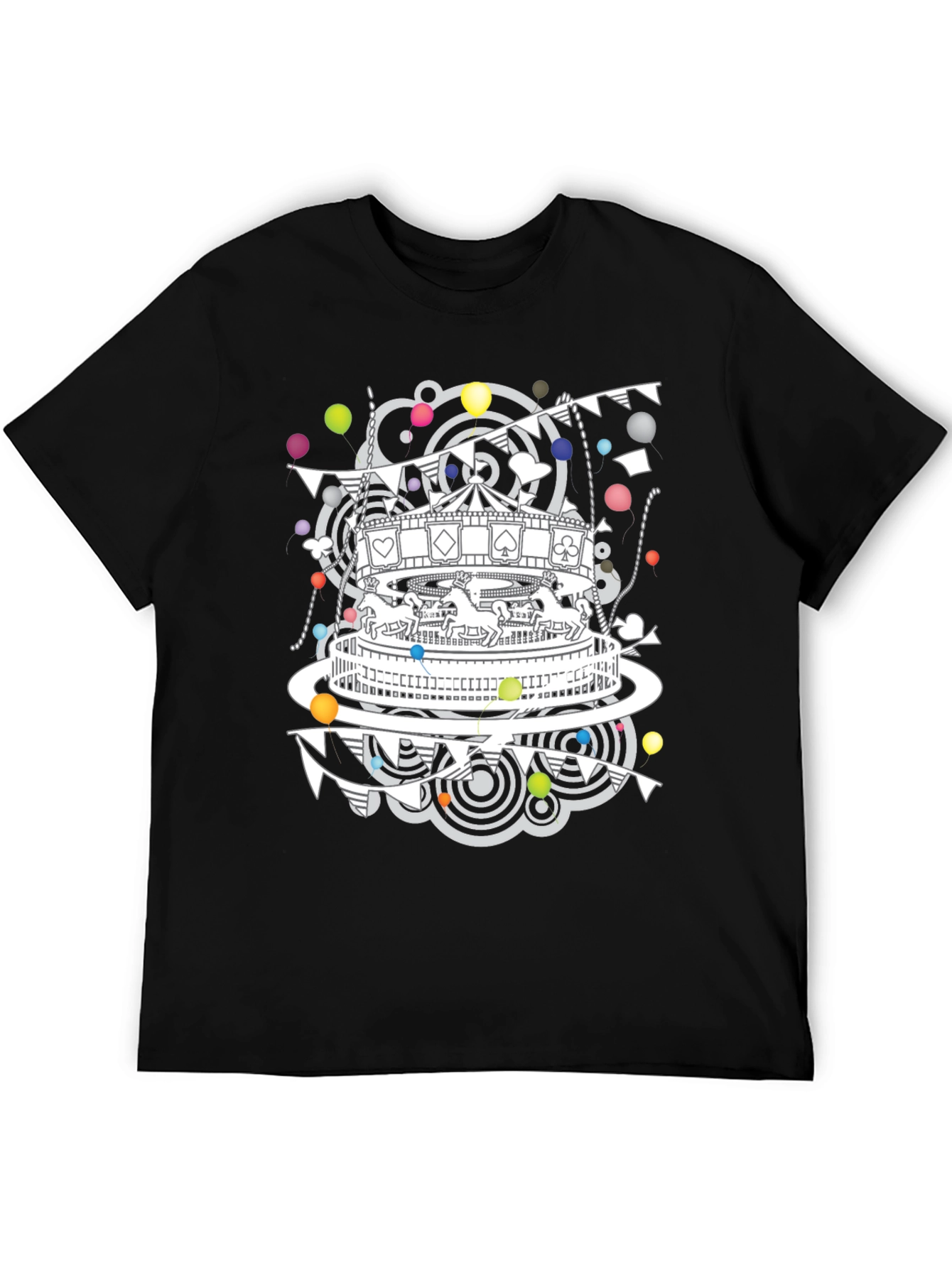 Carousel Graphic Print Crew Neck T-Shirt