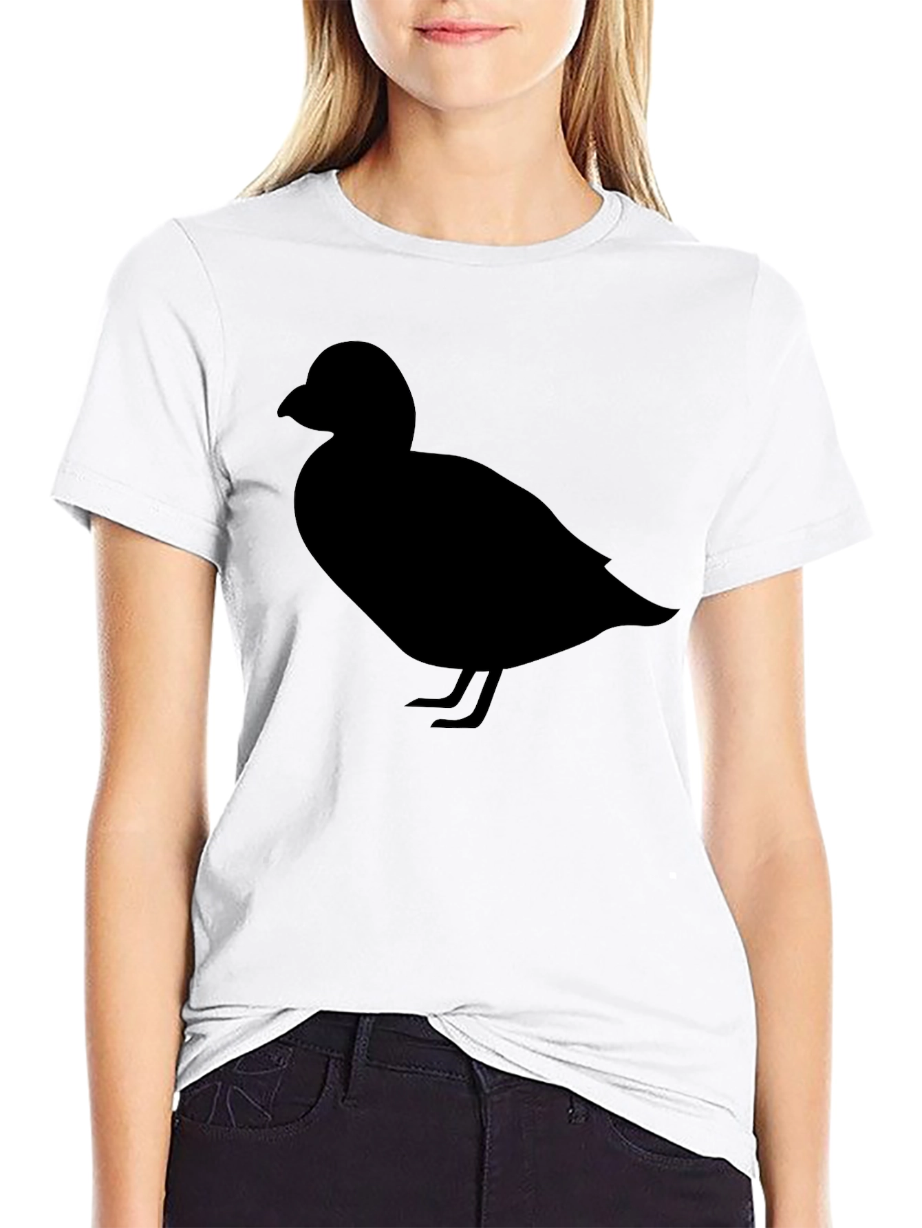 Duck Silhouette Graphic Tee - Casual Cotton T-Shirt