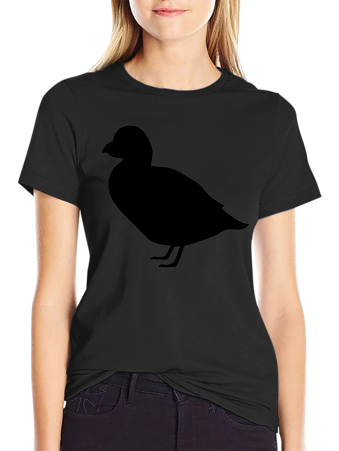 Duck Silhouette Graphic Tee - Casual Cotton T-Shirt