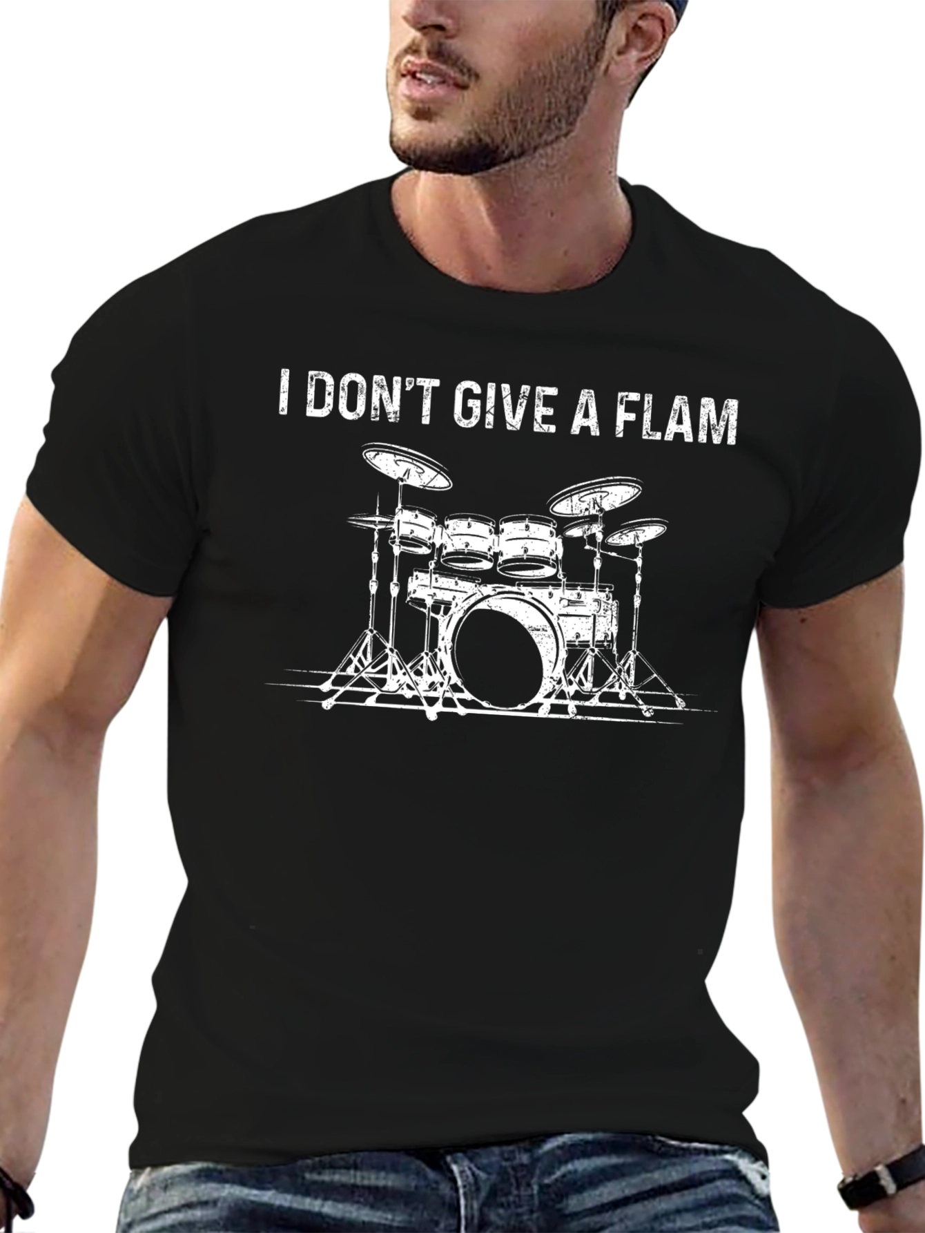 I Dont Give a Flam Drummer T-Shirt