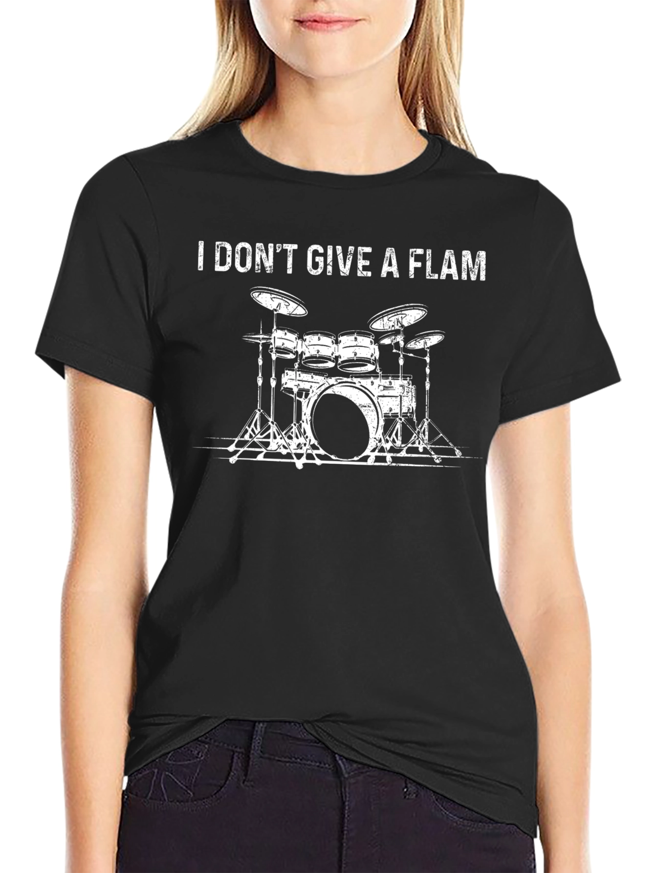 I Dont Give a Flam Drummer T-Shirt