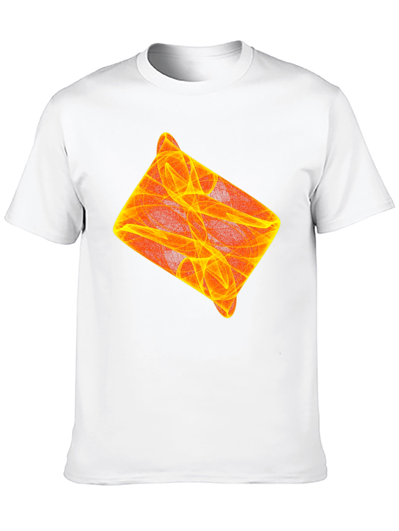 Abstract Flame Design Black T-Shirt