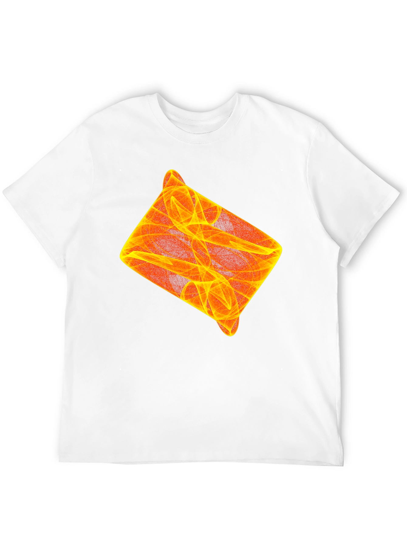Abstract Flame Design Black T-Shirt