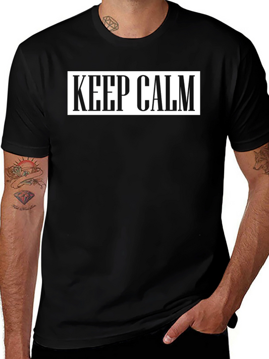 Keep Calm Graphic T-Shirt - Black Casual Tee