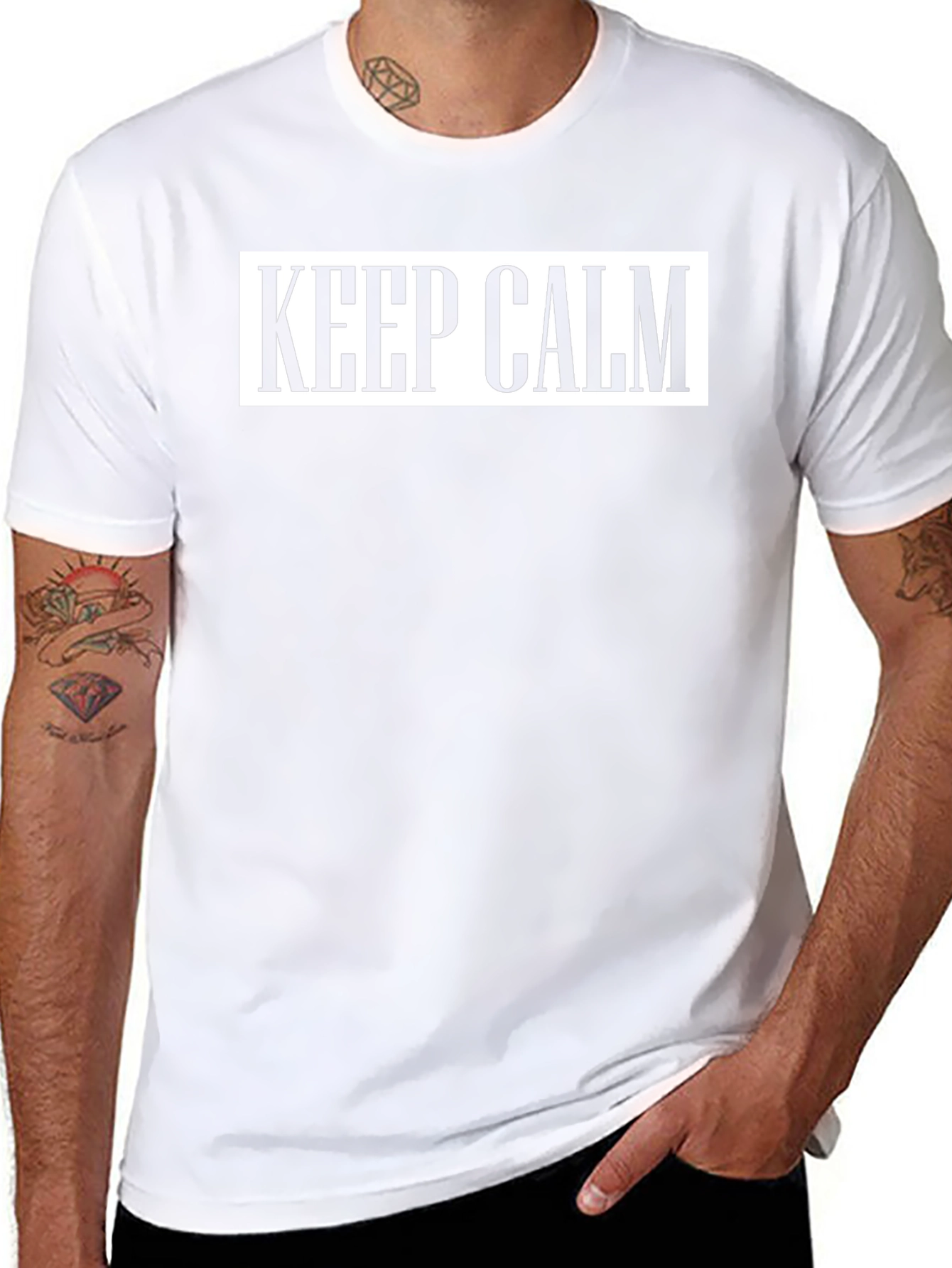 Keep Calm Graphic T-Shirt - Black Casual Tee