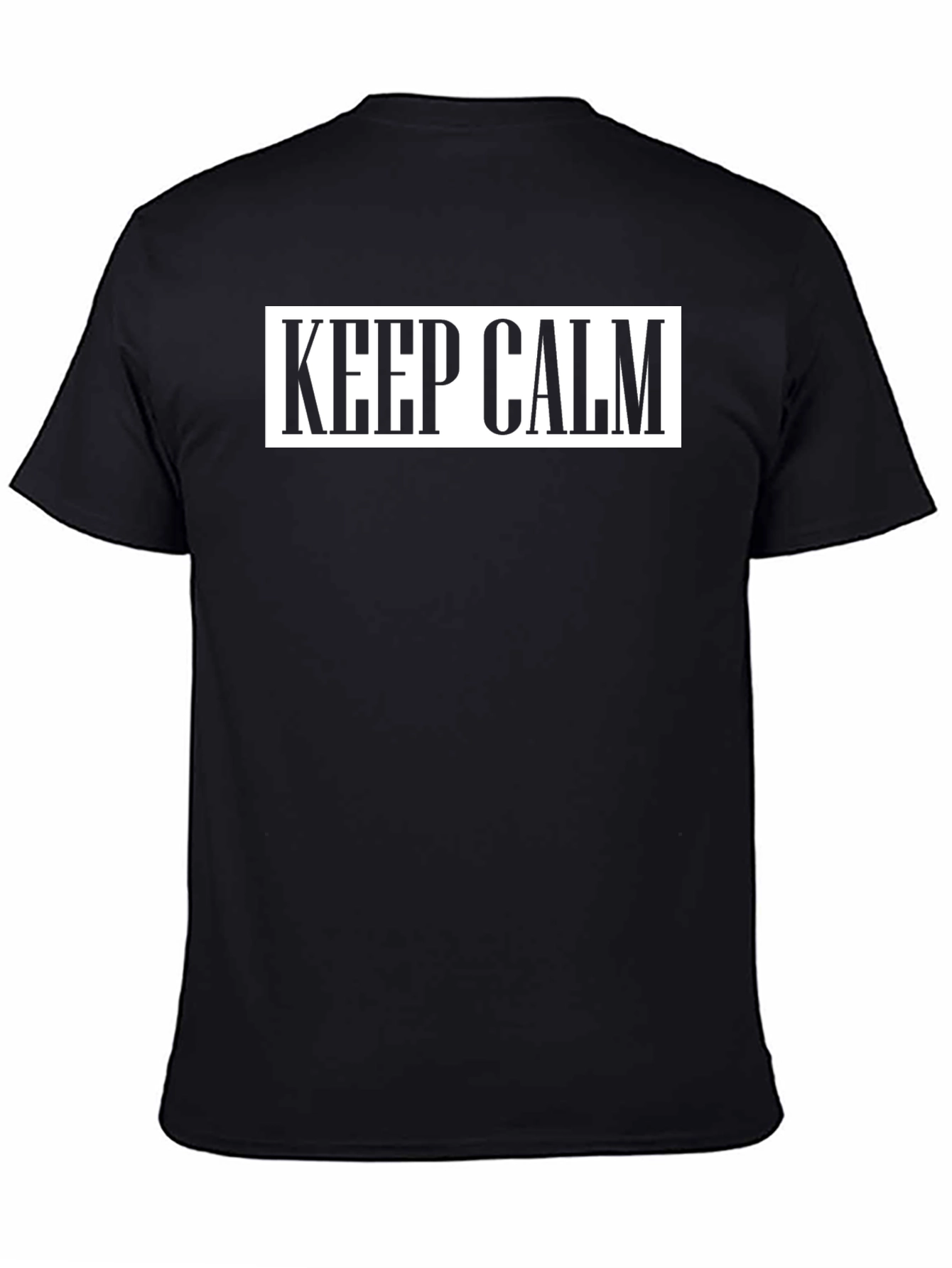 Keep Calm Graphic T-Shirt - Black Casual Tee