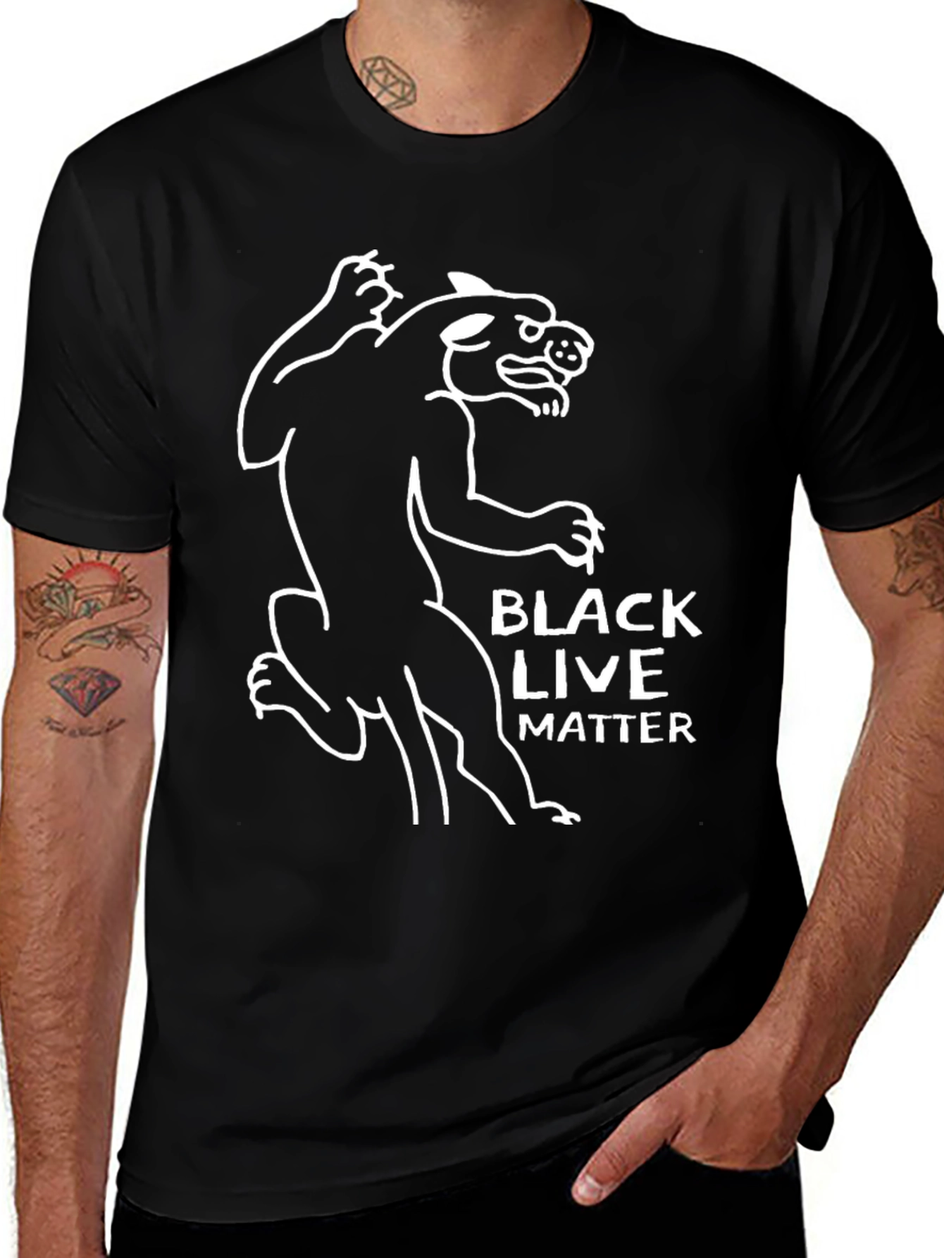 Black Lives Matter Panther Graphic Tee