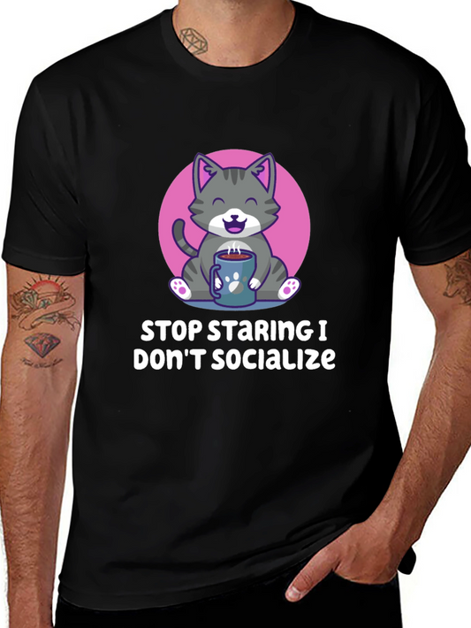 Funny Cat Lover T-Shirt - Introvert Design