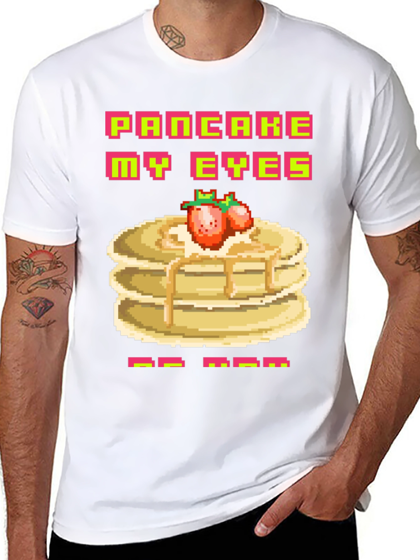 Pancake My Eyes Pixel Art Graphic Tee