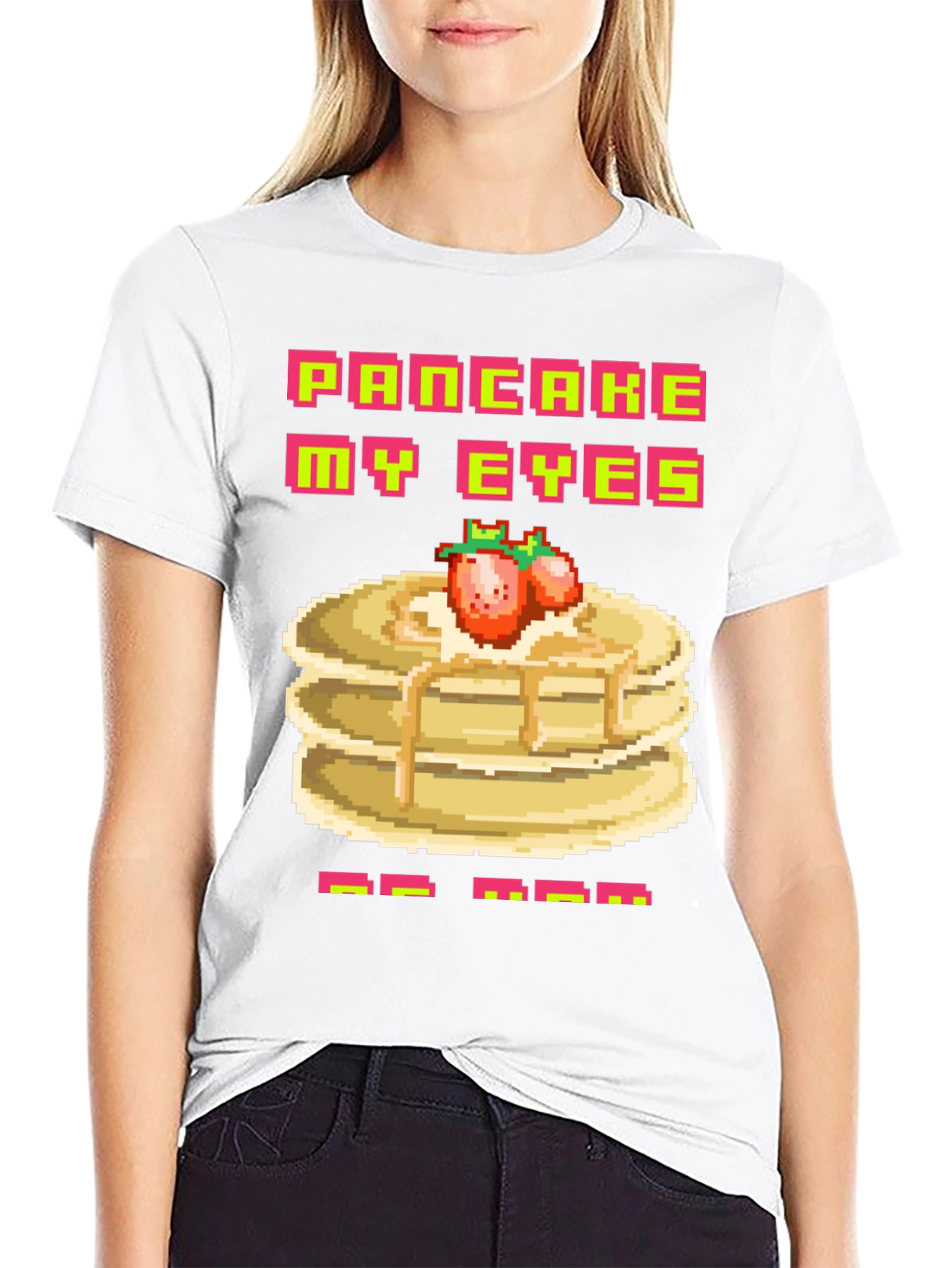 Pancake My Eyes Pixel Art Graphic Tee