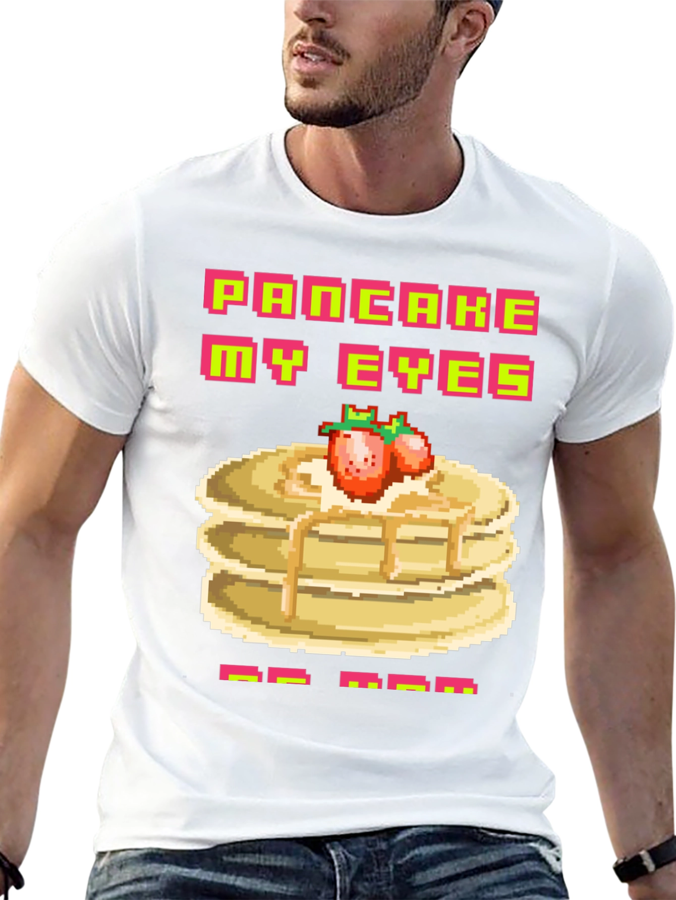 Pancake My Eyes Pixel Art Graphic Tee