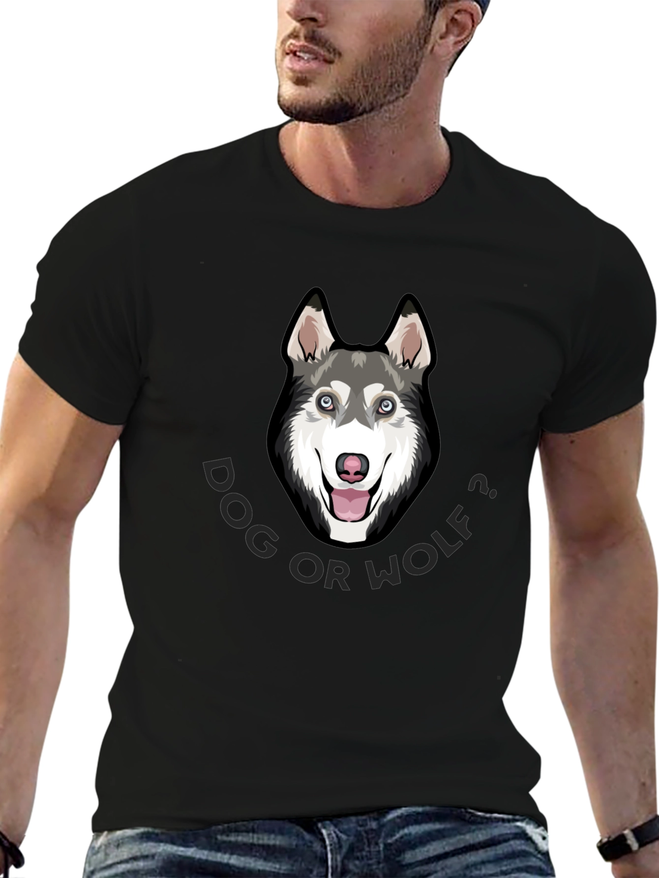 Dog or Wolf Tee - Husky Graphic T-Shirt
