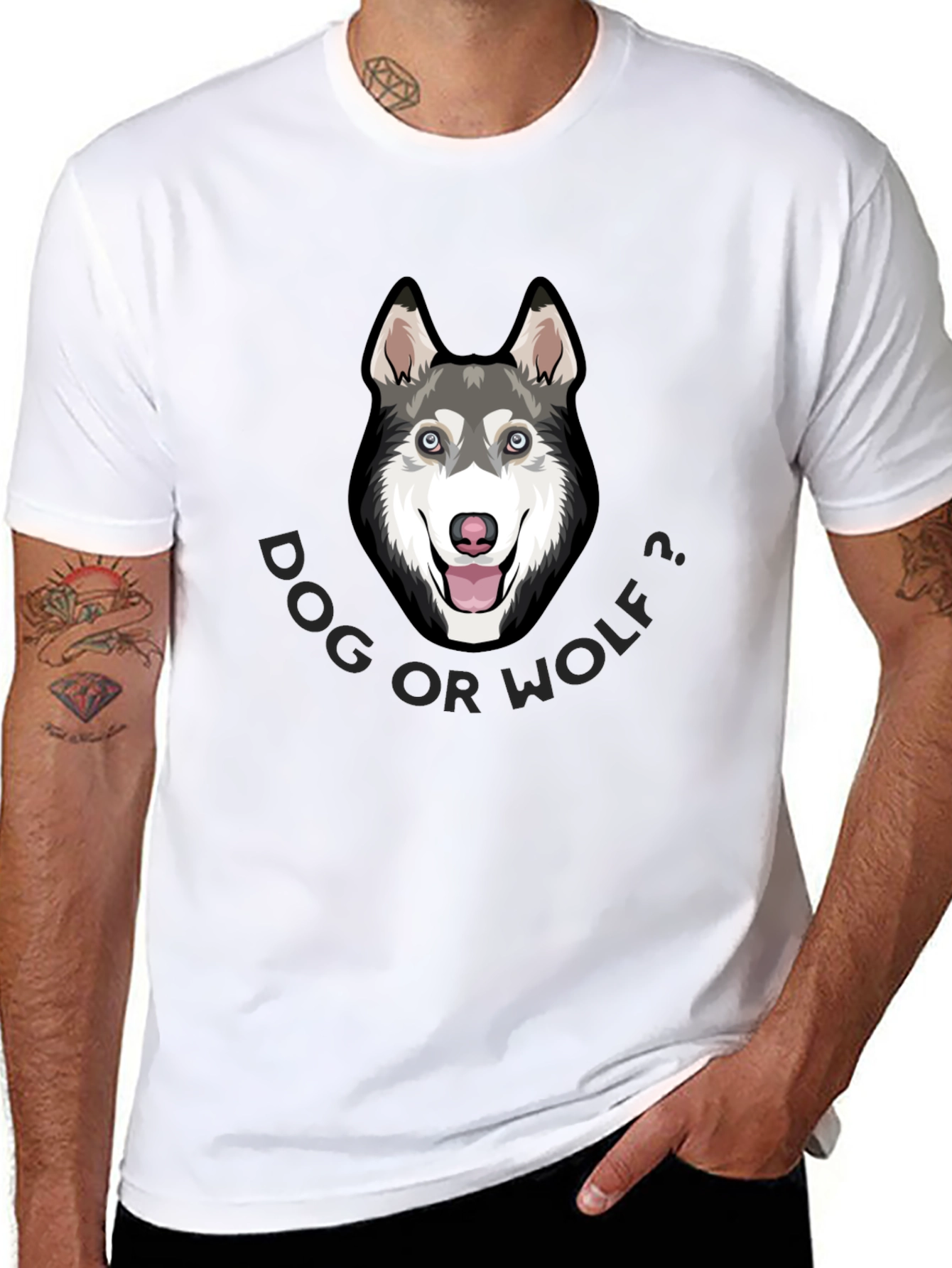 Dog or Wolf Tee - Husky Graphic T-Shirt
