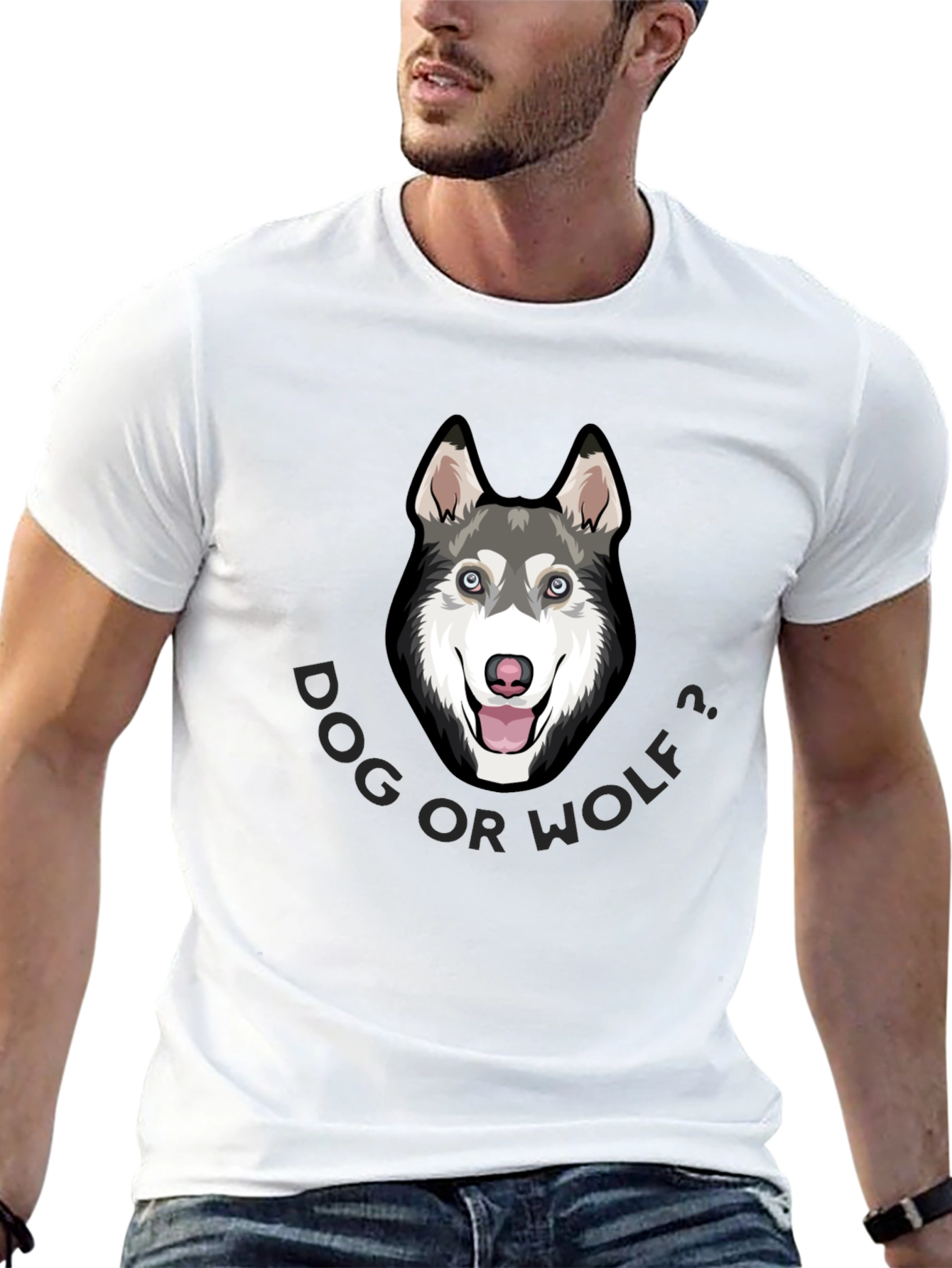Dog or Wolf Tee - Husky Graphic T-Shirt