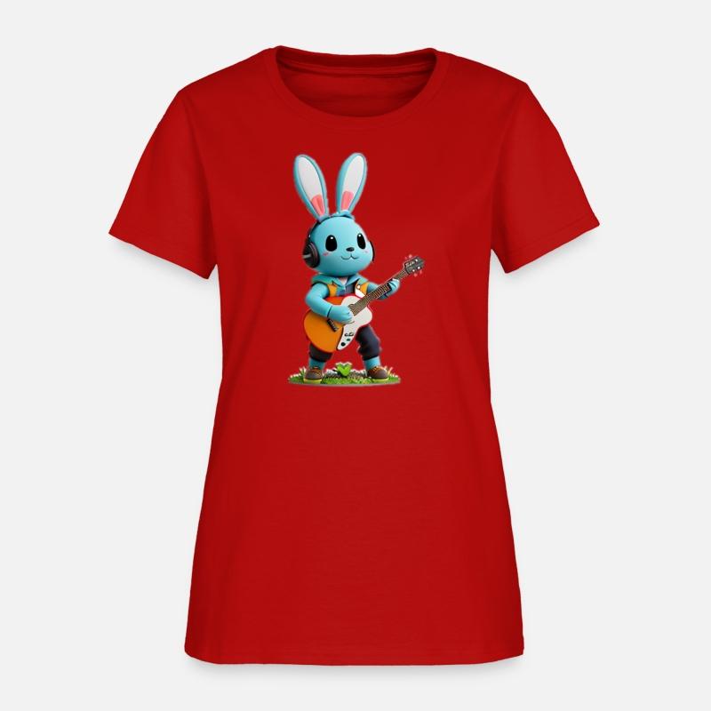 Rabbit playing guitar