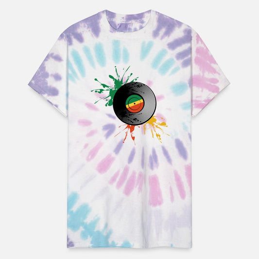 Rastafarian flag and vinyl record.