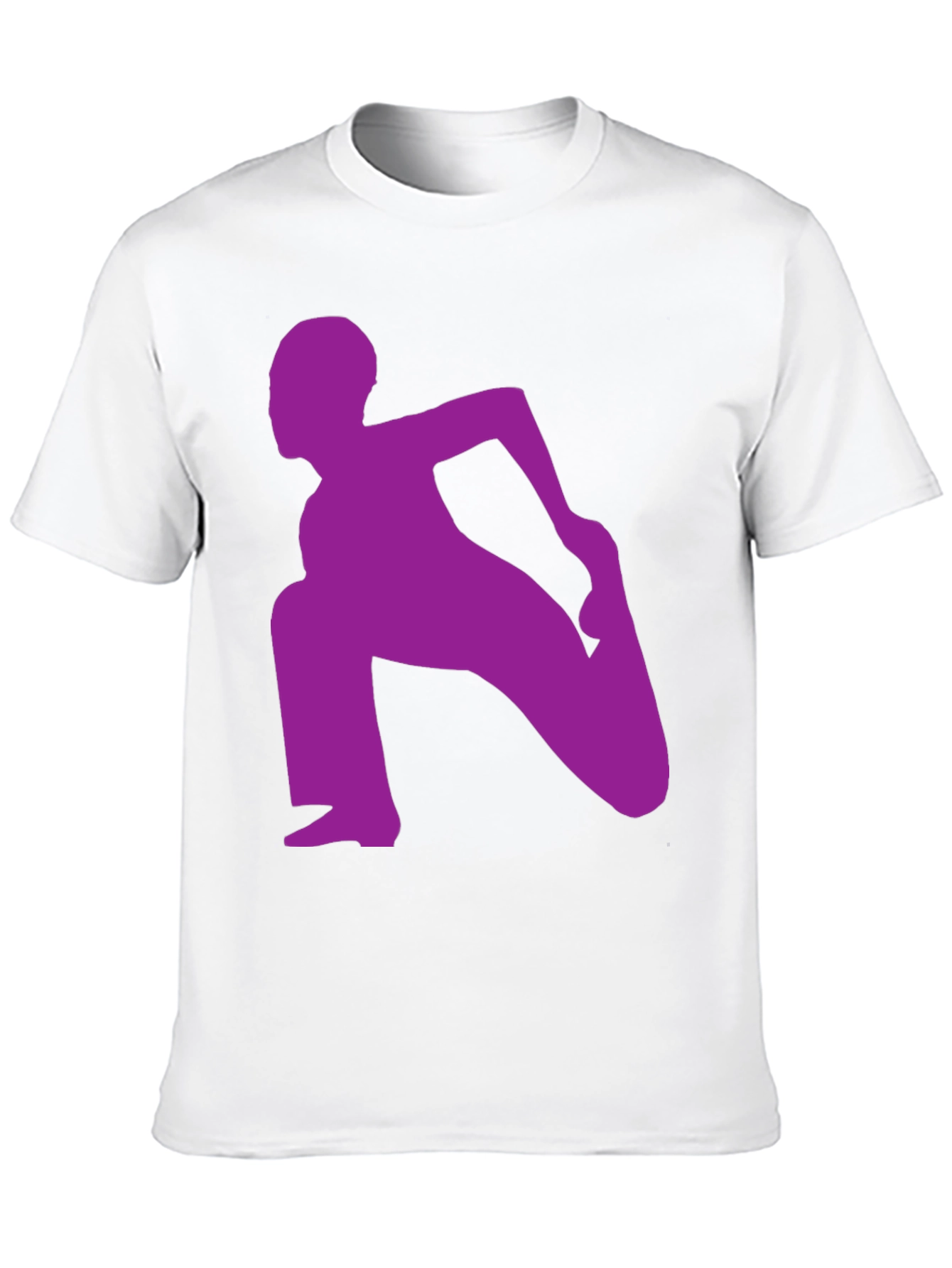 Yoga Silhouette Graphic Tee - Black Cotton Blend