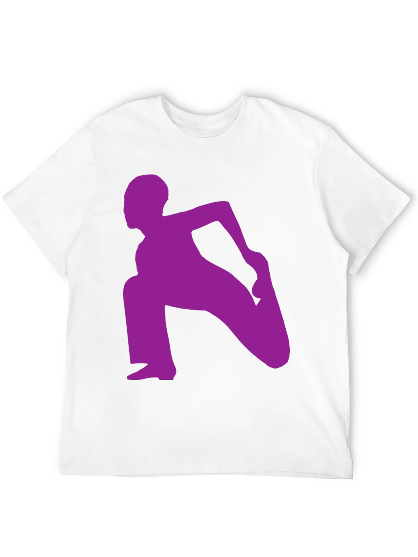 Yoga Silhouette Graphic Tee - Black Cotton Blend