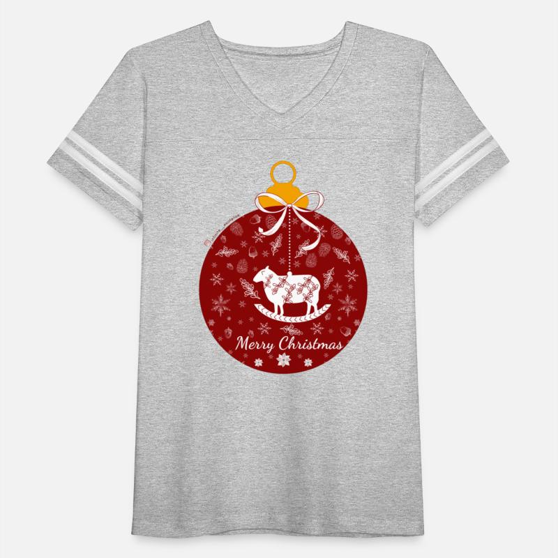 Red Lamb Christmas Ornament Design