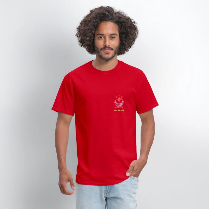 Red Minimalist Berlin Warrior T Shirt