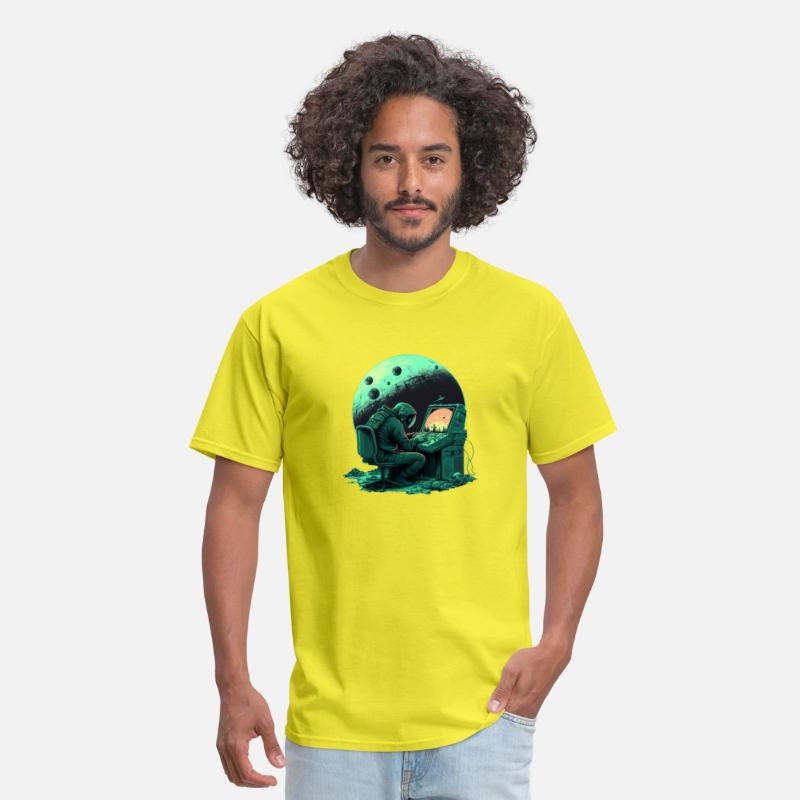 Retro Astronaut Trying To Hack A Planet