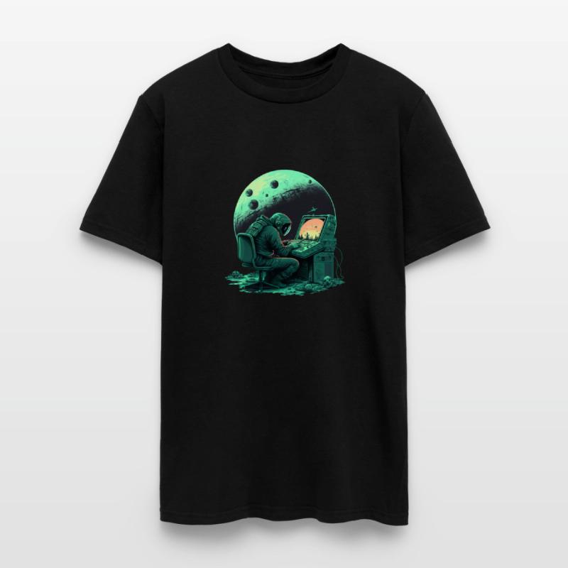 Retro Astronaut Trying To Hack A Planet