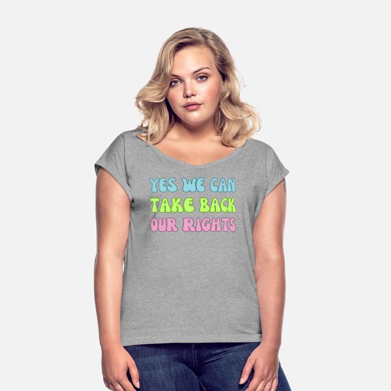 Retro Groovy YES WE CAN Womens RIghts Shirts