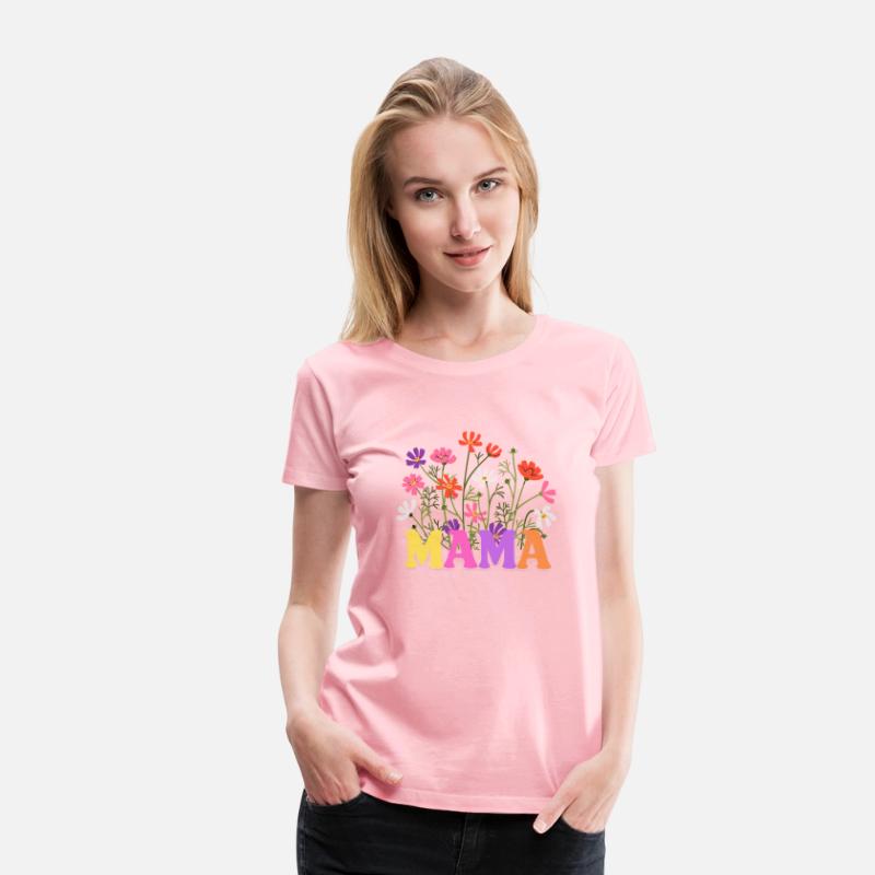Retro Wildflower Mama T-Shirt - Comfort Colors