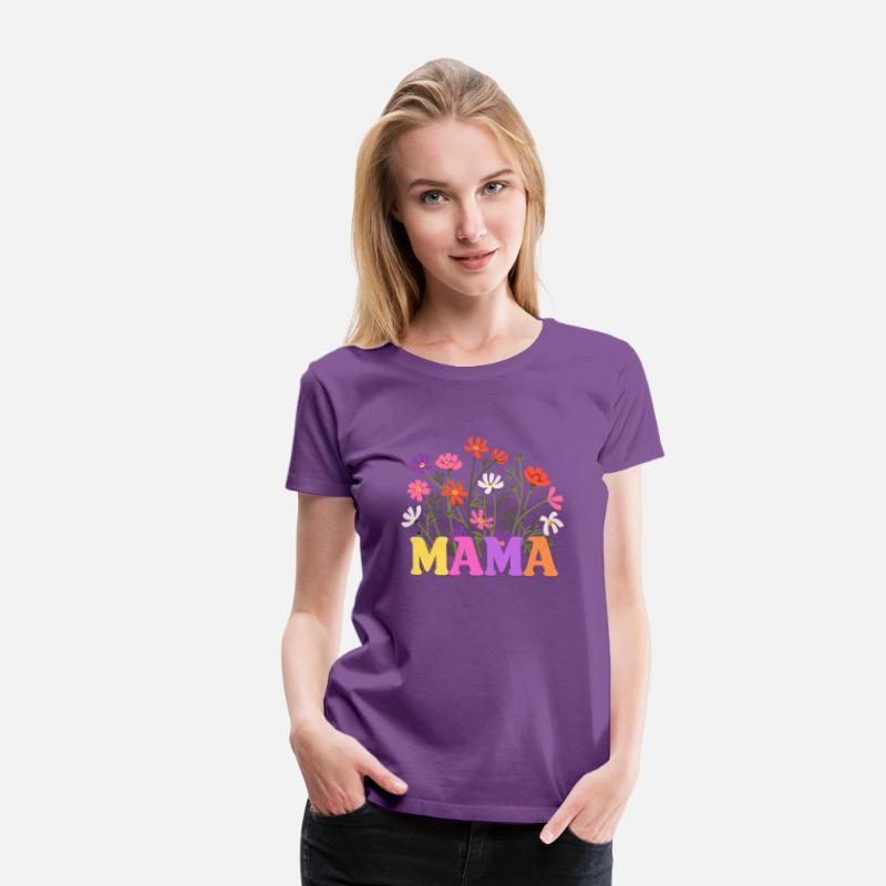 Retro Wildflower Mama T-Shirt - Comfort Colors