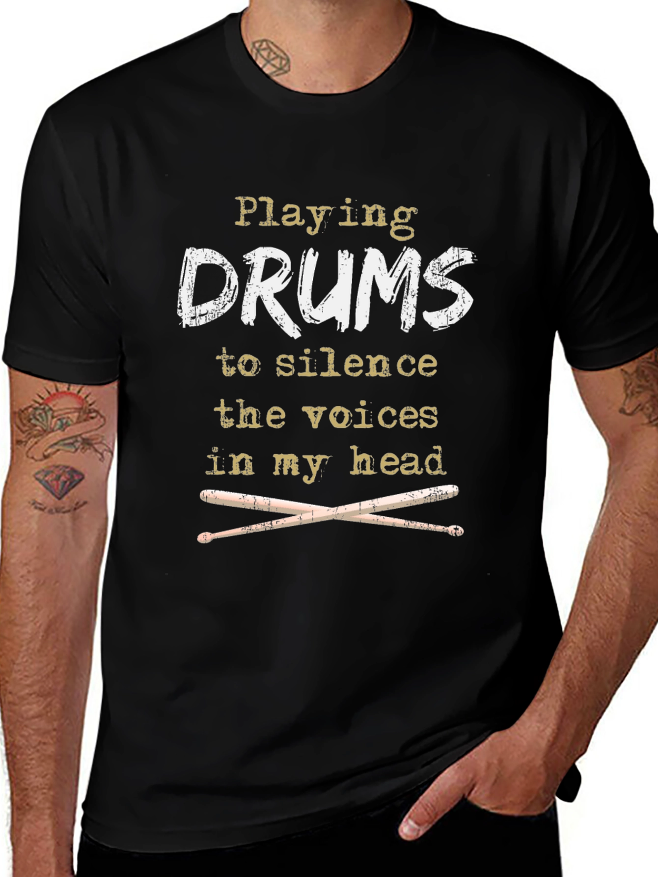 Drummer T-Shirt - Silence the Voices
