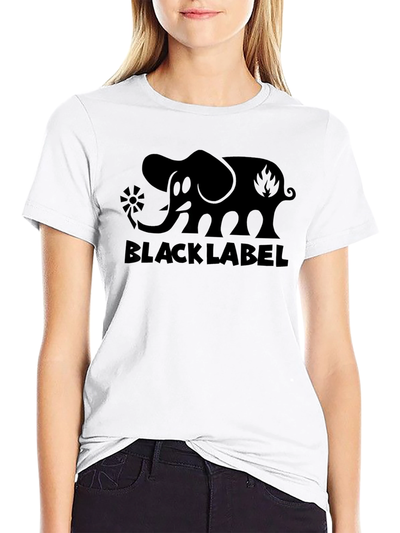 Black Label Elephant Graphic Tee