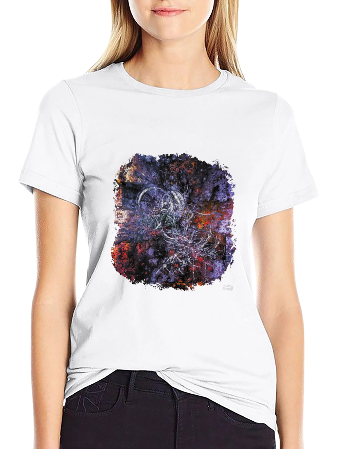 Abstract Graphic Print Black T-Shirt for Men