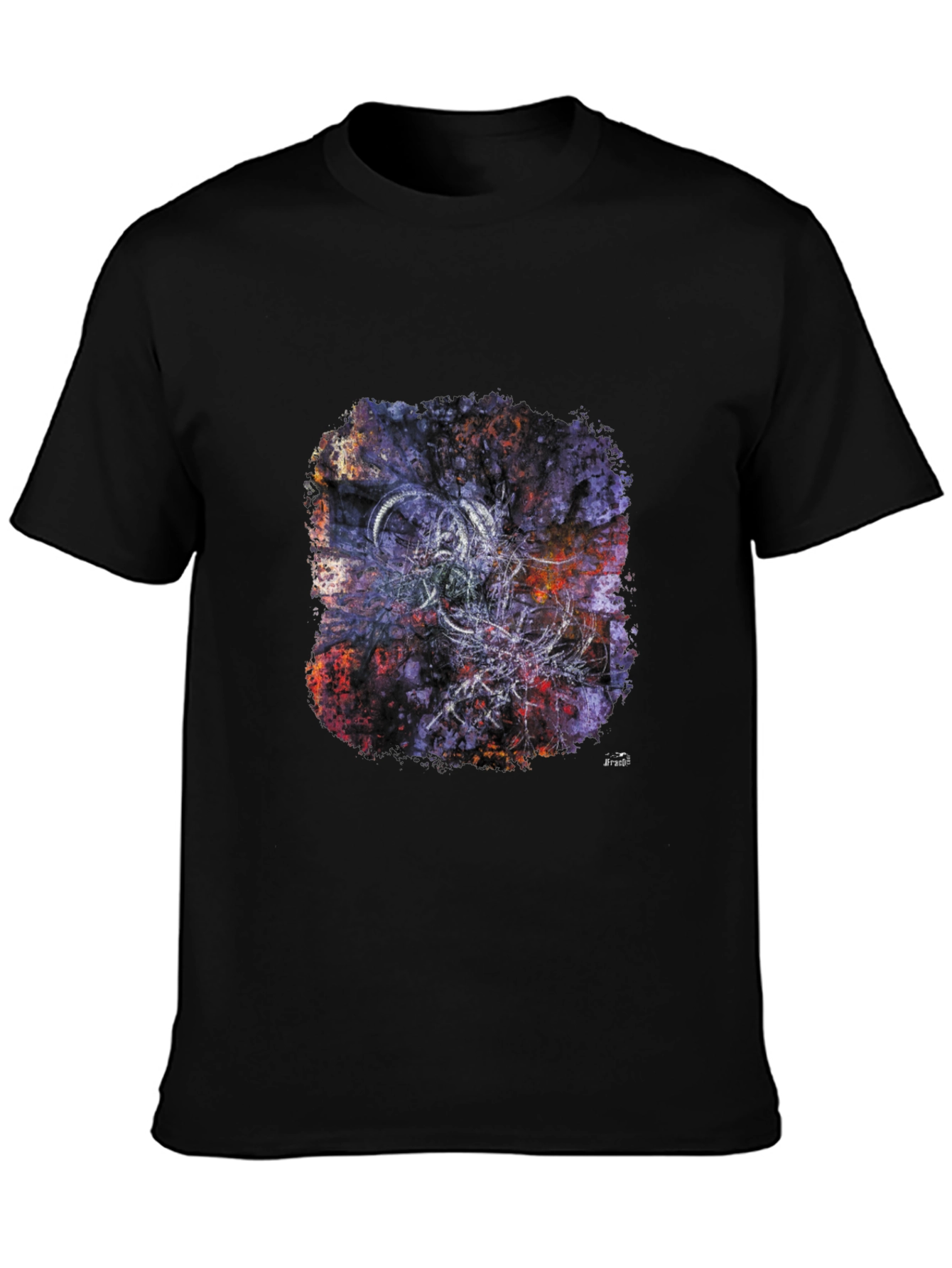 Abstract Graphic Print Black T-Shirt for Men