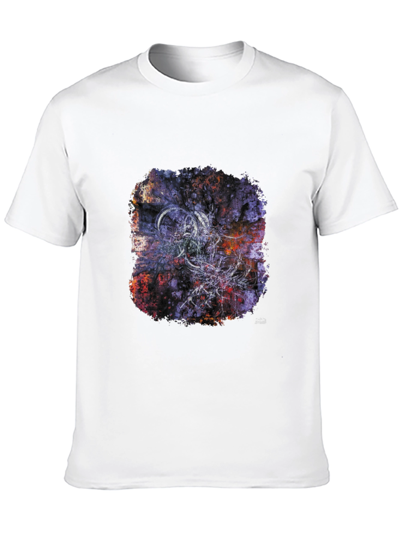 Abstract Graphic Print Black T-Shirt for Men