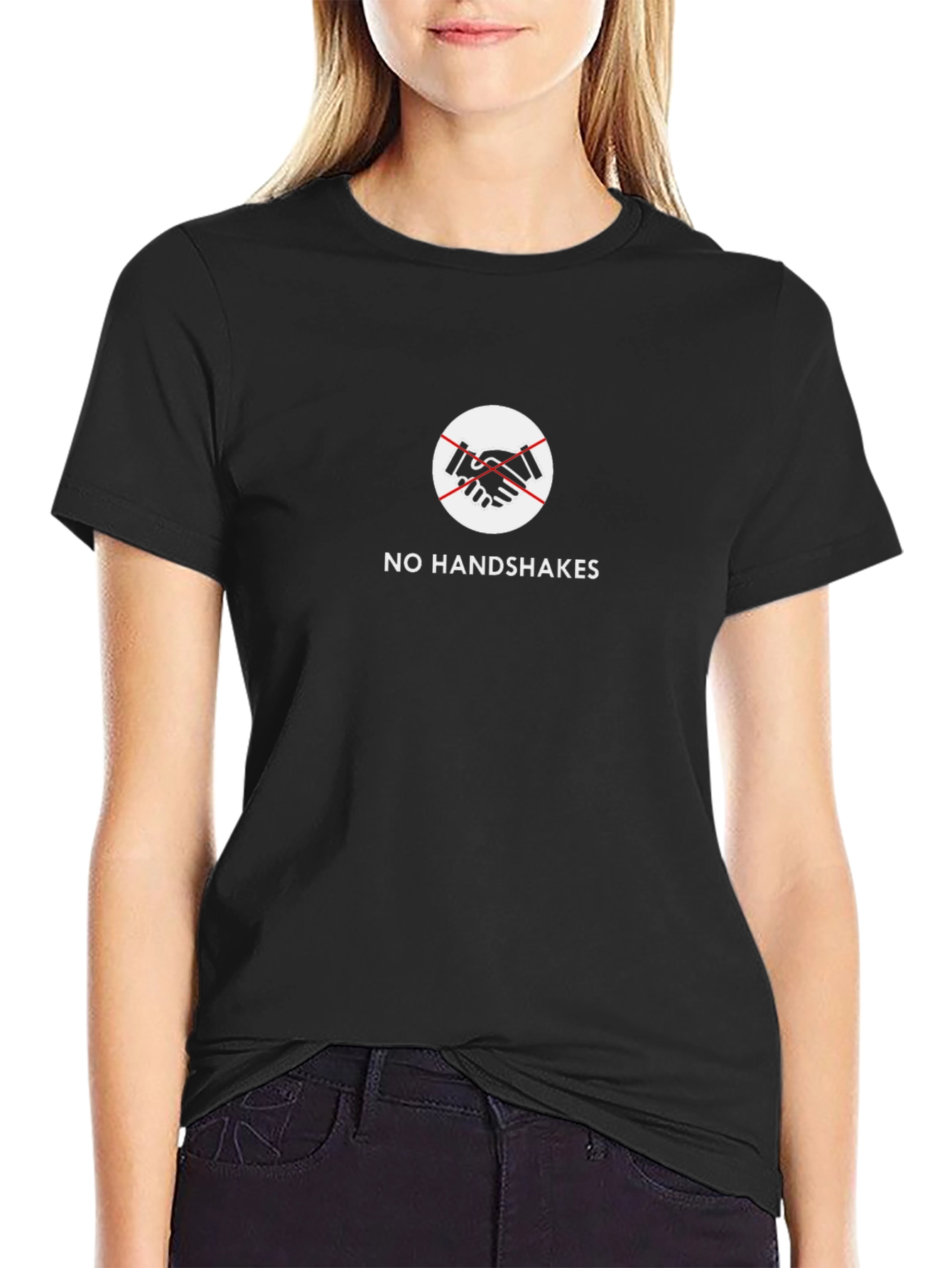 No Handshakes Graphic Tee - Social Distancing Apparel