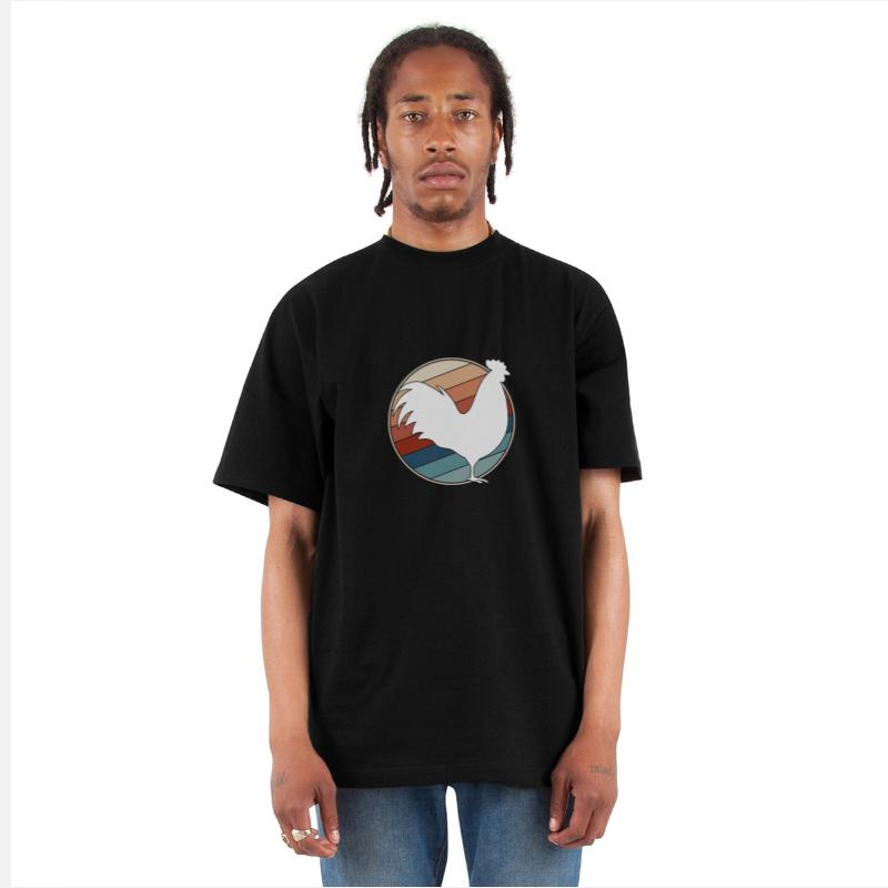 Rooster in Retro Style