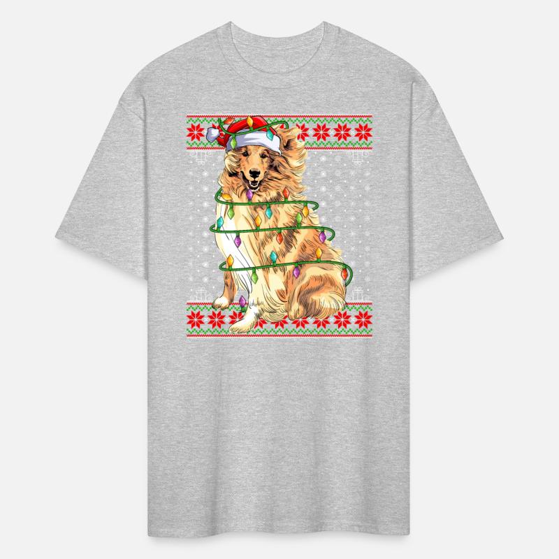 Rough Collie Dog Ugly Christmas Lights