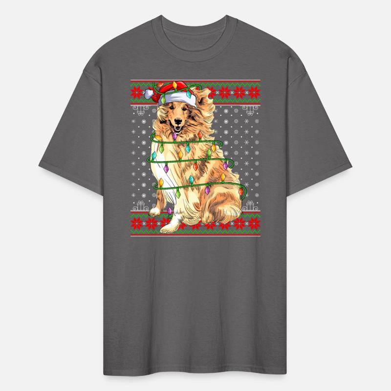 Rough Collie Dog Ugly Christmas Lights